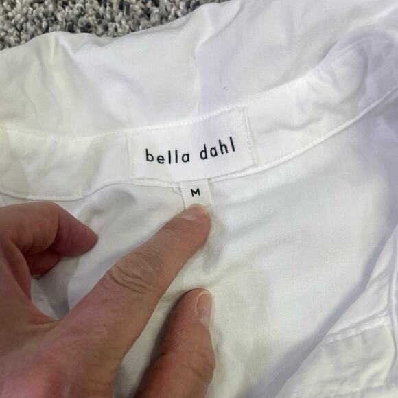 BELLA DAHL Long Sleeve Pullover Tunic In White Women’s M, Elevated Basic Capsule - Picture 4 of 11